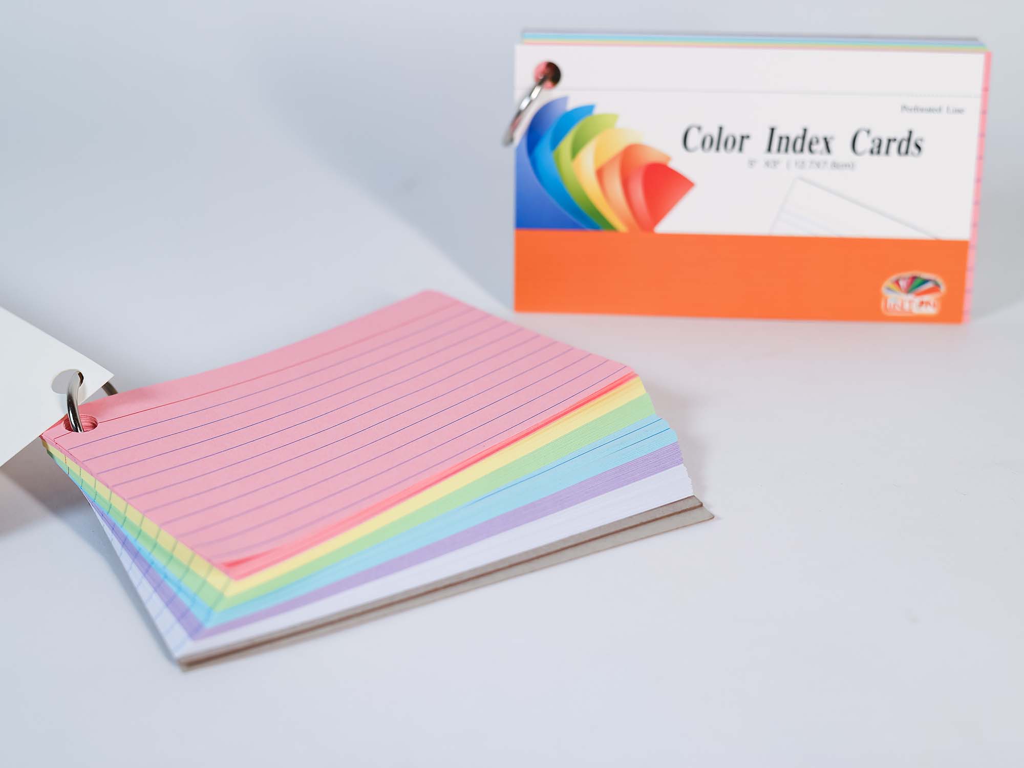 Index cards with lines