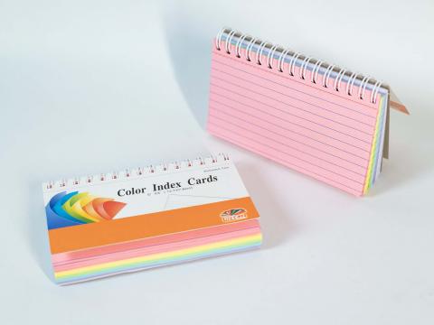 Index cards with lines